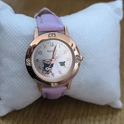 Kuromi Cute Anime Watch with Purple Strap and Gift Box