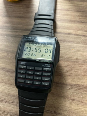 Casio DBC-32 Data Bank watch like new, black, retro 22 years old
