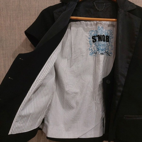 S'nob women's black jacket like new with integrated vest