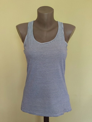 Maison Scotch Blue and White Striped Cotton Tank Top Size S like new