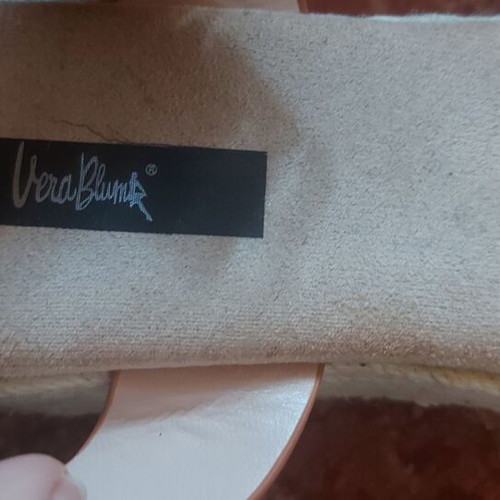 Vera Blum platform sandals size 38 new, white and brown
