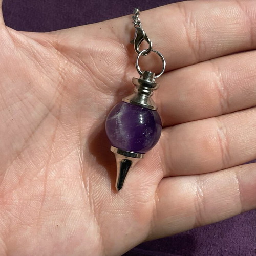 Amethyst authentic stone pendulum