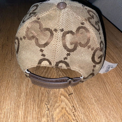 Gucci Jumbo GG Canvas baseball hat used, size M 58, beige