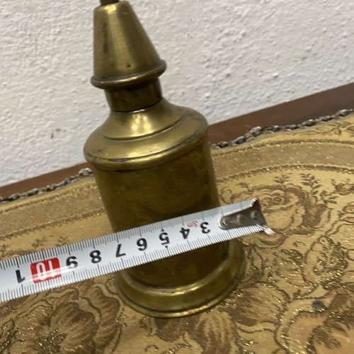 Kerosene lamp used, brass, 1885