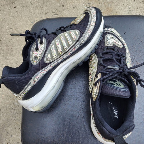 Nike Air Max 98 LX women's sneakers, recycled material black, size 38
