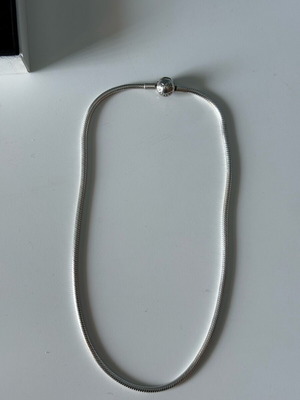 Pandora necklace with snake chain silver 925 like new, length 42 cm