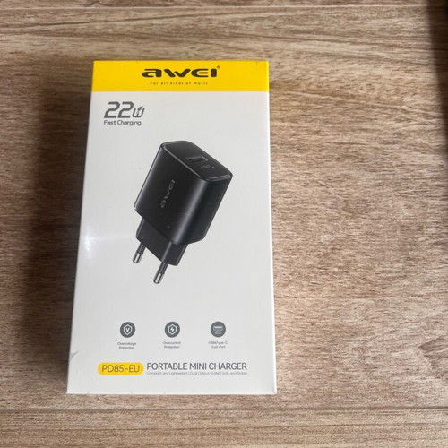 Awei PD85-EU Wall Charger with Two Ports, New