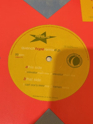 Maxi House Quench Hope Remix record used