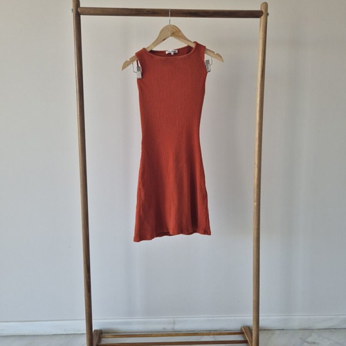 Reformation Adia mini knit dress, orange