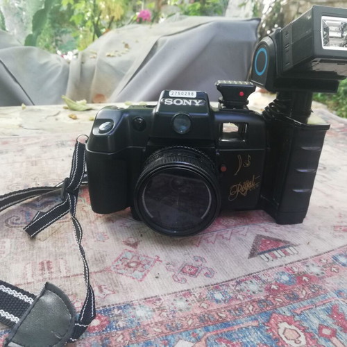 Sony Big Royal View vintage 35mm film camera used with flash