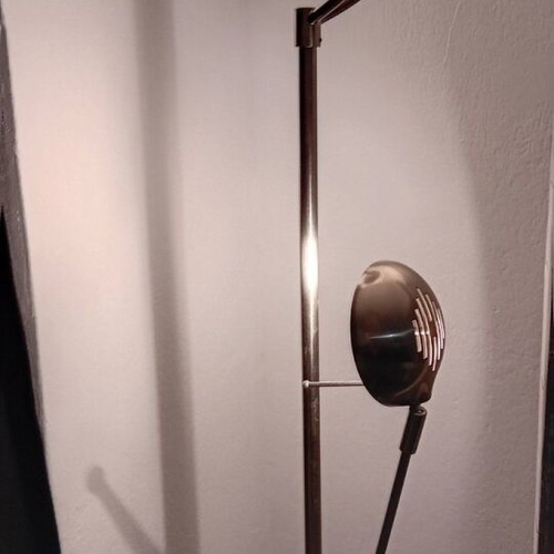 Floor Lamp metal and Murano glass modern with halogen bulbs