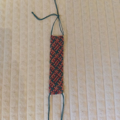 Macrame bracelet new, wide, pink and petrol