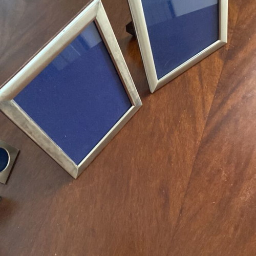 Silver photo frames set like new, 5 pieces