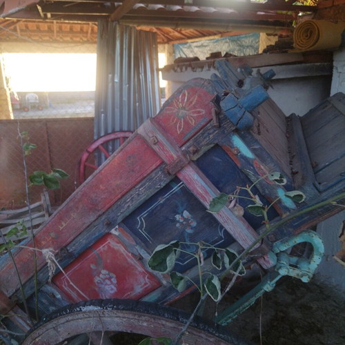 Cart used, decorative for garden or store