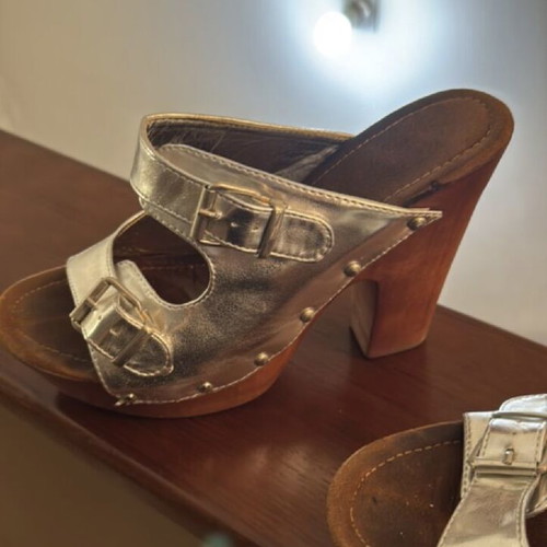 A.S. 98 Silver Sandals like new, size 40