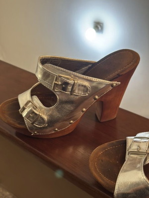 A.S. 98 Silver Sandals like new, size 40
