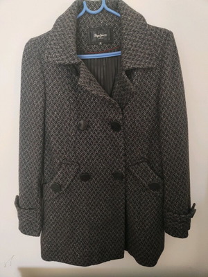 Pepe Jeans coat size M like new, black and silver