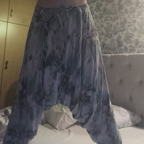 Patiala pants custom made, like new, gray multicolor