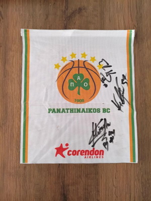 Panathinaikos Banner 2023-2024 new with autographs