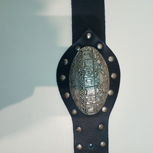 Peace+Chaos leather belt new, black with silver details