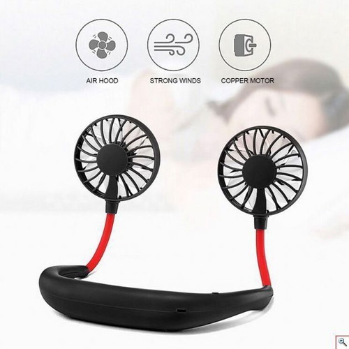Double Neck Fan rechargeable, 2 pieces