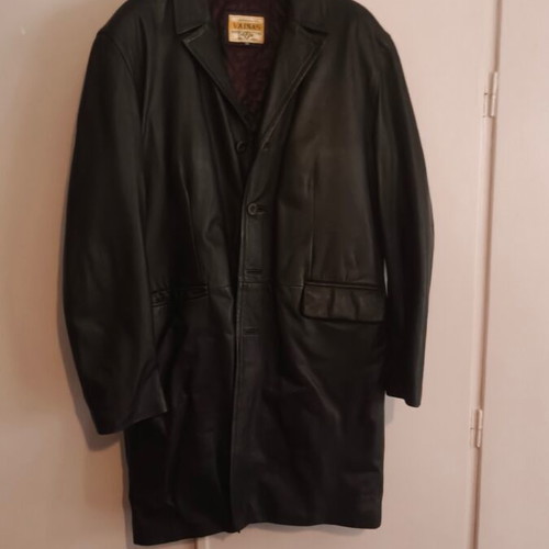 Leather coat Vainas Leather 3XL like new, black, quilted lining