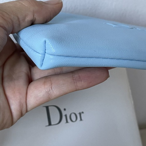 Dior Beautè pouch with metal star CD, ciel blue