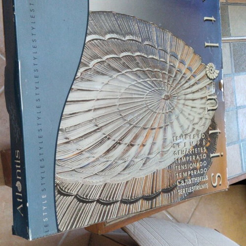 Paşabahçe Atlantis Glass Serving Platter new, tempered glass