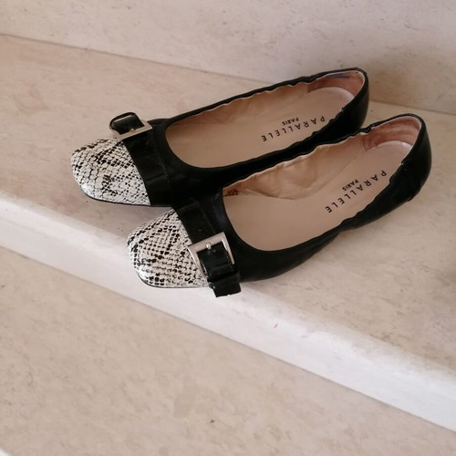 Parallele black leather ballerinas new, size 41