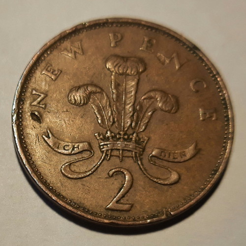 British coins used, 3 pieces with Elizabeth 1975-1994