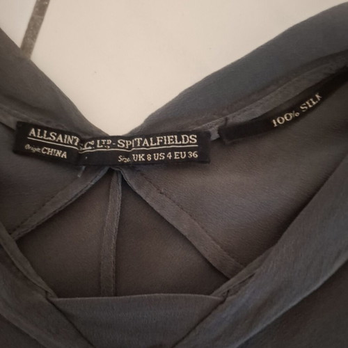 Allsaints silk blouse grey, like new, size S