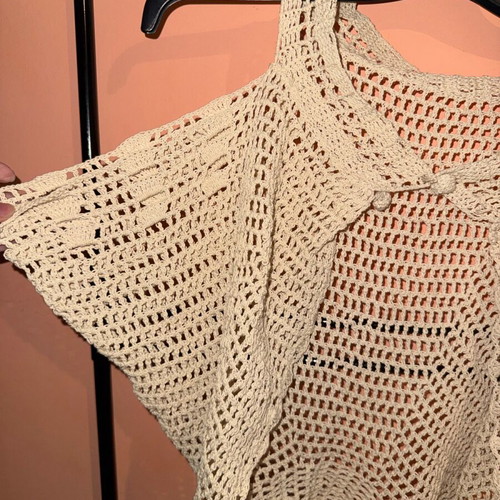 Knitted Bolero cardigan like new, beige, boho style