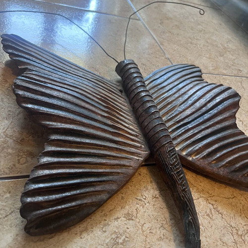 Ceramic Butterfly Sculpture by E. Vernadaki like new