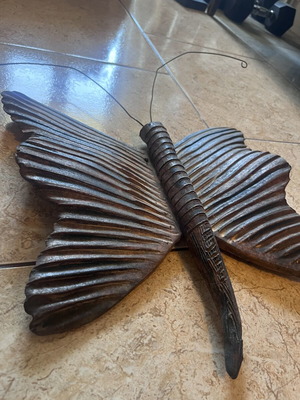Ceramic Butterfly Sculpture by E. Vernadaki like new
