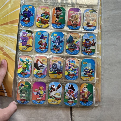Brawl Stars album with metal tags like new