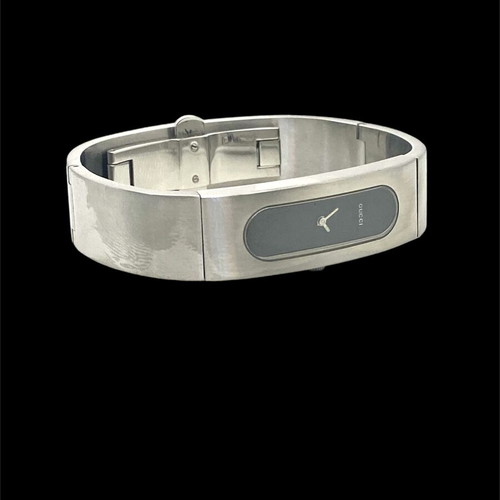 Gucci 2400S ρολόι σαν καινούργιο, μαύρο, ατσάλινο μπρασελέ