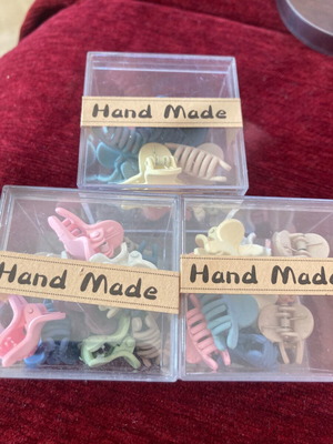 Шноли за коса hand made нови, кутия с 10 броя