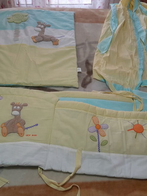 Set for baby crib like new, cotton New Baby