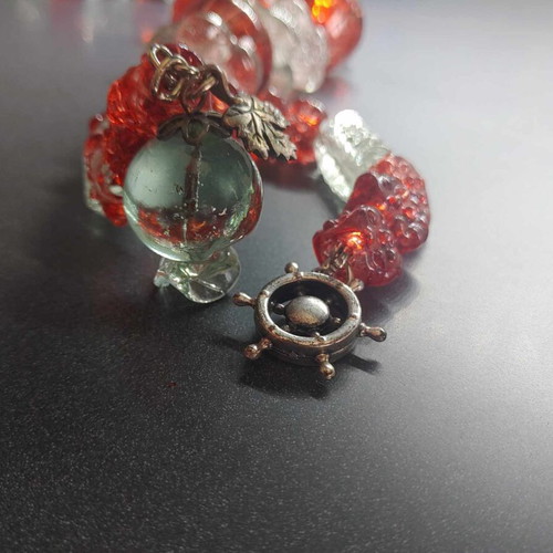 Glass komboloi like new, decorative, 60 cm length