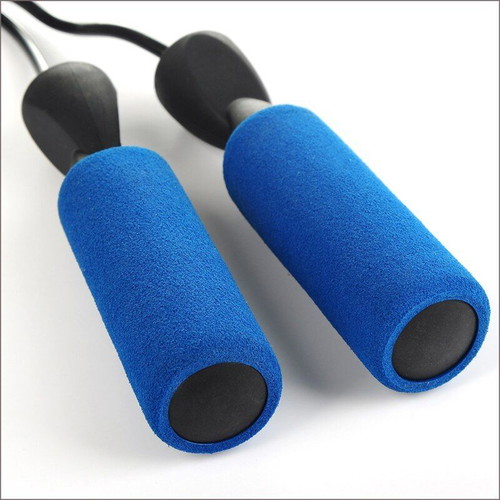 Jump Rope new, blue with soft handles and bearings