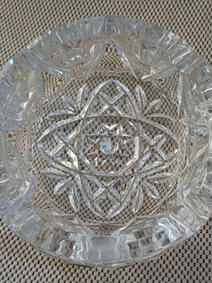 Vintage Bohemia Crystal Ashtray 24% PbO, authentic, like new
