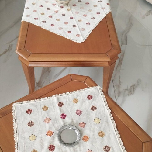 Collectible handmade embroidery set 4 pieces 1960s like new