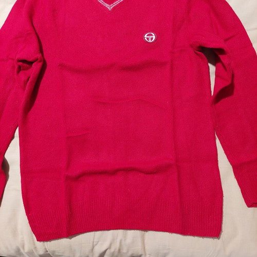 Sergio Tacchini men's pullover used, size M, red
