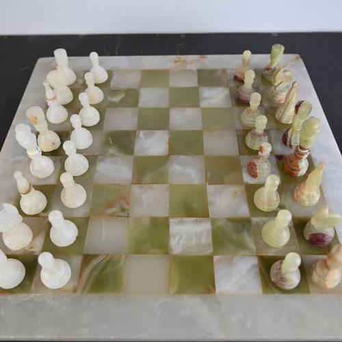Marble chess with case, unused