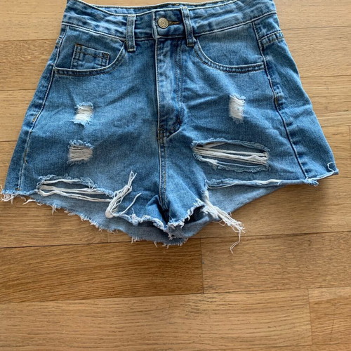 Mini denim shorts size S, like new, blue