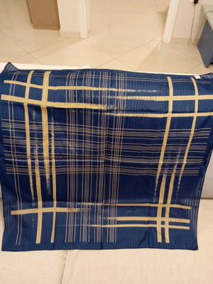 Square scarf and shawl new, blue and gold