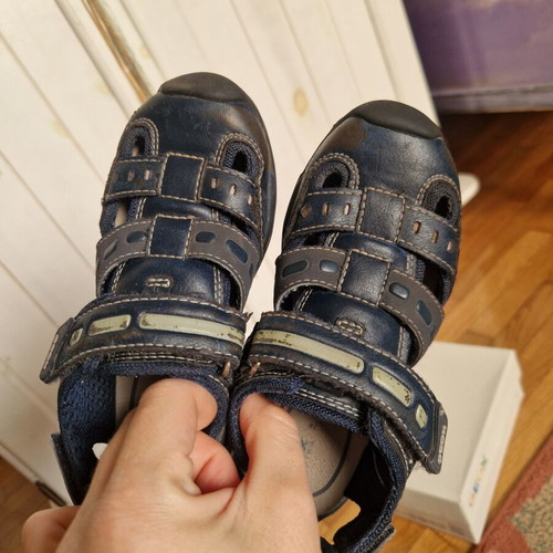 Geox sandals like new, boys size 28, navy blue and grey