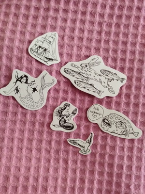 Mini αυτοκόλλητα Flash tattoo art χειροποίητα, glossy, ανθεκτικά