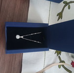 Swarovski Σετ Μενταγιόν και Σκουλαρίκια Καρφάκια Καινούργιο Λευκή Στρογγυλή Πέτρα