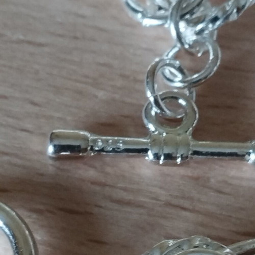 Solid unisex silver bracelet, 19 cm length